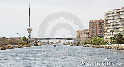 The Mar Menor Channel, Spain Editorial Stock Photo