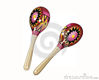 Maracas musical instrument Stock Photo