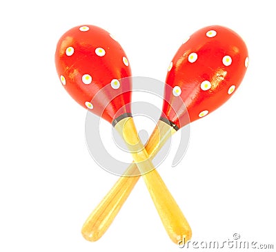 Maracas on white Stock Photo