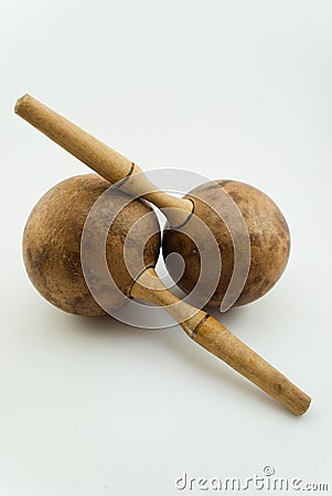 Maracas of the wood of Cuba Stock Photo