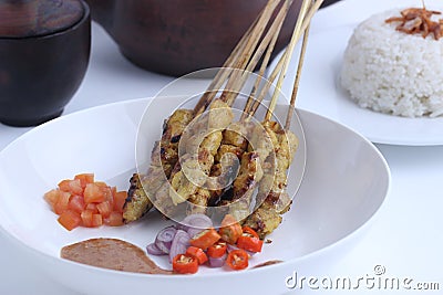 Maranggi Satay is an authentic Indonesian food commonly found in West Java, especially Purwakarta. Stock Photo