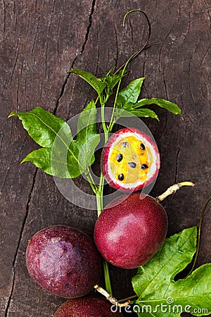 Maraquia fruits from above Stock Photo