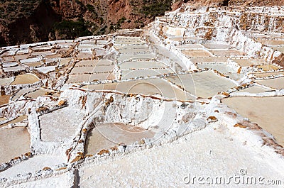 Maras Salt Fields, Urubamba, Peru Stock Photo