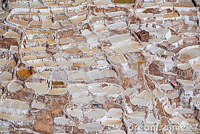 Maras salt mines near Cusco, Peru. Stock Photo