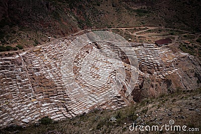 The maras salt mines Stock Photo