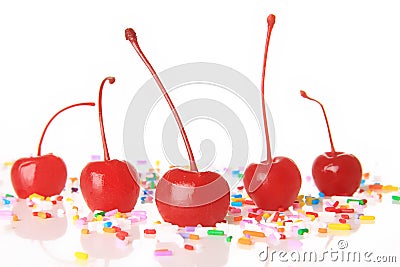 Maraschino cherries Stock Photo