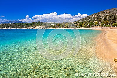 Marathi bay with beautiful beach on Crete Stock Photo