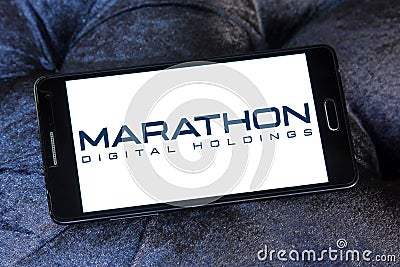 Marathon Digital Holdings Bitcoin mining Editorial Stock Photo