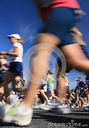Marathon Motion Blur Editorial Stock Photo