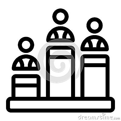 Marathon podium sprint icon outline vector. Race athlete Vector Illustration