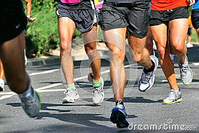 Marathon Racers Stock Photo