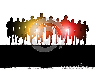 Marathon run Vector Illustration