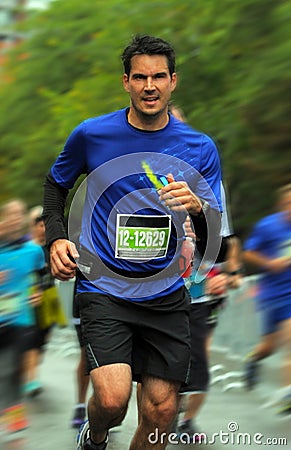 Marathon runner Stock Photo