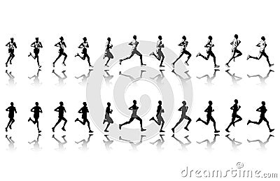 Marathon runner - vector Vector Illustration