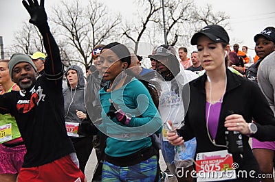 Marathon runners starting strong Editorial Stock Photo