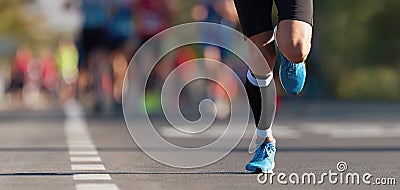 Marathon running race Stock Photo