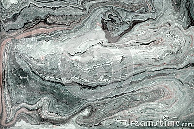 Marble abstract acrylic background. Green marbling artwork texture. Agate ripple pattern. Gold powder. Stock Photo