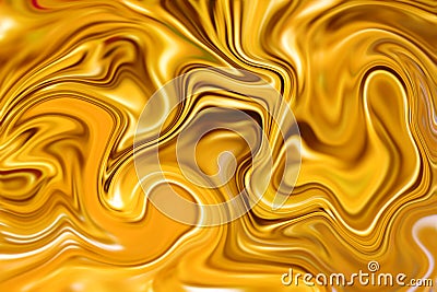 Marble abstract background digital illustration. Liquid gold surface design. Cartoon Illustration