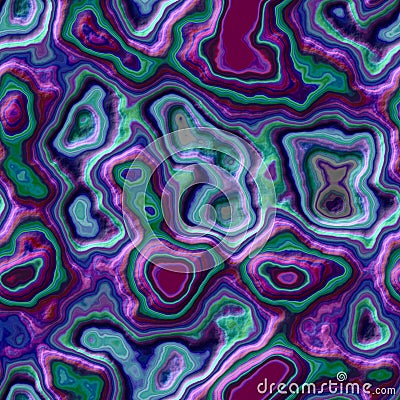 Marble agate stony seamless pattern background - dark pearl purple violet blue green color - rough surface Stock Photo