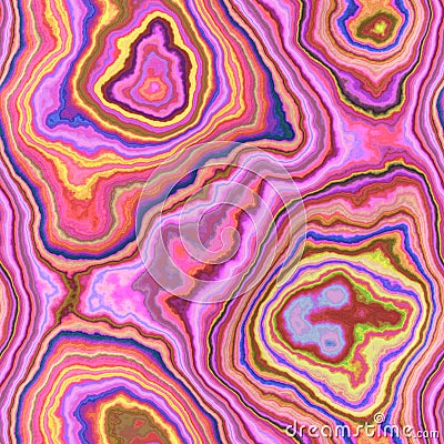 Marble agate stony seamless pattern background - multi vibrant pastel color - pink, purple, blue, yellow, green Stock Photo
