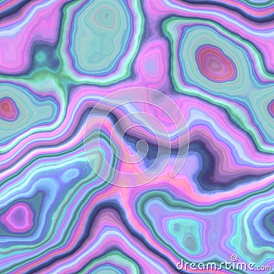 Marble agate stony seamless pattern background - cute baby pink, green, blue and violet color - smooth surface Stock Photo