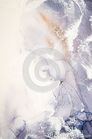 Marble background alcohol ink water white purple Stock Photo