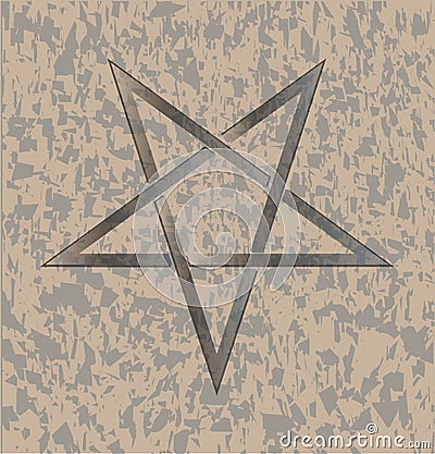 Marble Background To A Pentangle Vector Illustration