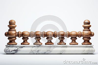 Marble Baluster on white background Stock Photo