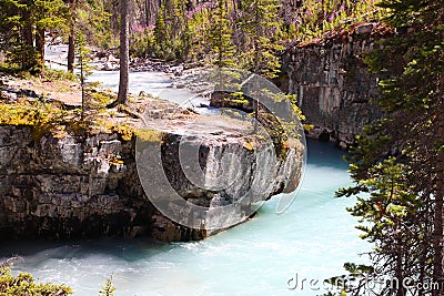 Marble Canyon at Kootenay near Banff, Canada Stock Photo