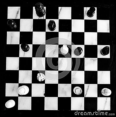 Marble chess Stock Photo