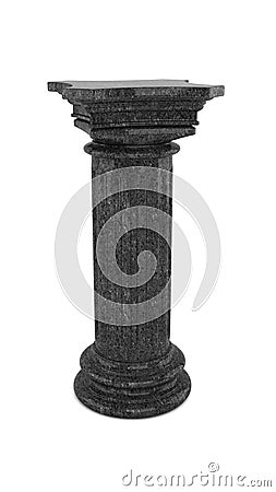 Marble Column Garden Stock Photo