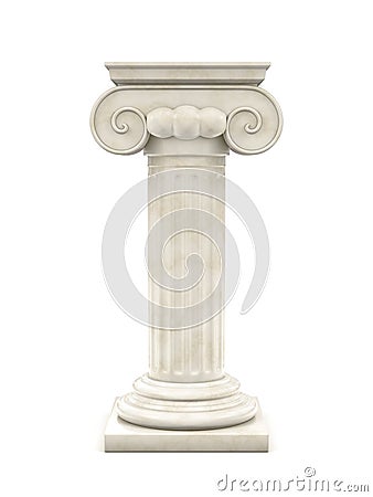 Marble column isolated Stock Photo