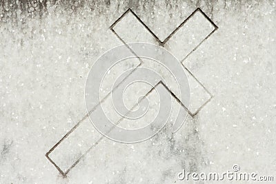 Marble cross Stock Photo