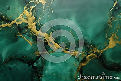 Marble and Gold Glamour - Luxurious Wallpaper Design. Generative by Ai Stock Photo