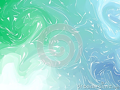 Marble ink colorful. Green Blue marble pattern texture abstract background. can be used for background or wallpaper. Vector Illustration