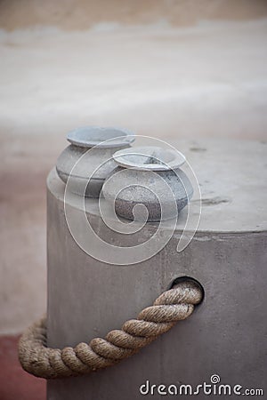 Marble jars used outdoors as decor elements Stock Photo