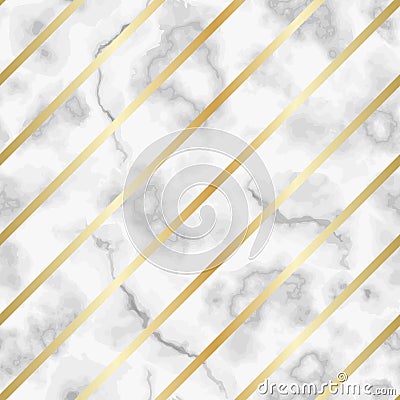 Marble Luxury Geometric Seamless Pattern Vector Illustration