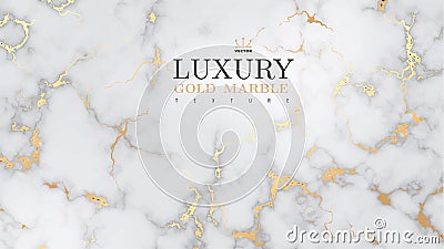 Marble luxury realistic gold background. Stone veneer, marbling texture design for banner, invitation, headers, print ads, Vector Illustration