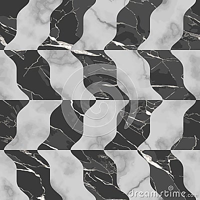 Marble luxury seamless pattern with mosaic effect Vector Illustration