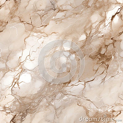 Luminous Glaze: White Marble Backdrop With Brown Waves Stock Photo