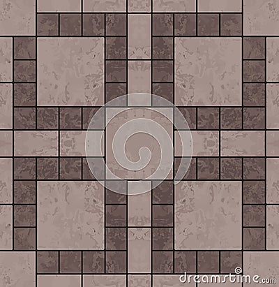 Marble patterned paving tiles seamless texture map for 3d graphics, Vector. Vector Illustration