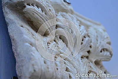 Marble piece left from antique era Stock Photo
