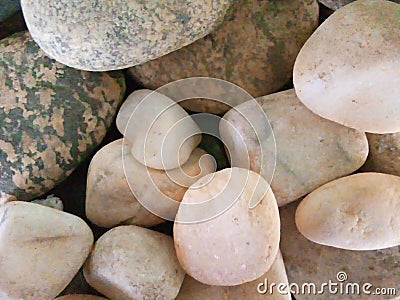 Marble piece stone place on the land Stock Photo