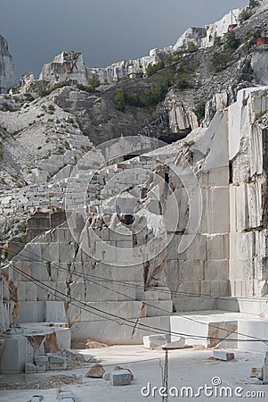 Carraran marble quarry Stock Photo