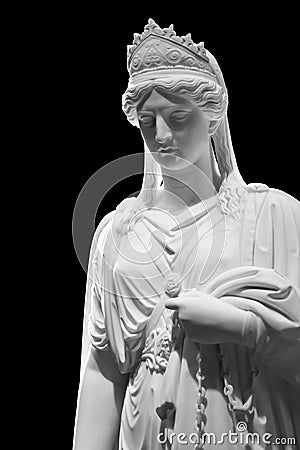 Marble sculpture of Queen Zenobia Stock Photo