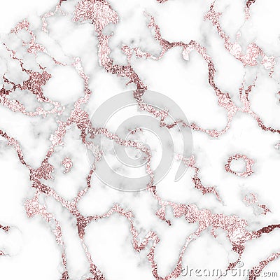 Marble seamless pattern. Rose gold marble texture. Elegant roses golden background. Repeated modern stylish pattern with high reso Vector Illustration