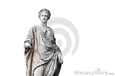 Marble statue of roman Ceres or greek Demeter Stock Photo
