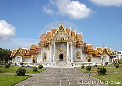 Marble Temple - Bangkok Stock Photo