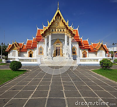 The Marble Temple, Bangkok, Thailand Stock Photo