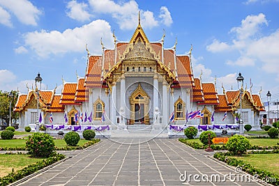 Marble Temple - Bangkok - Thailand Stock Photo